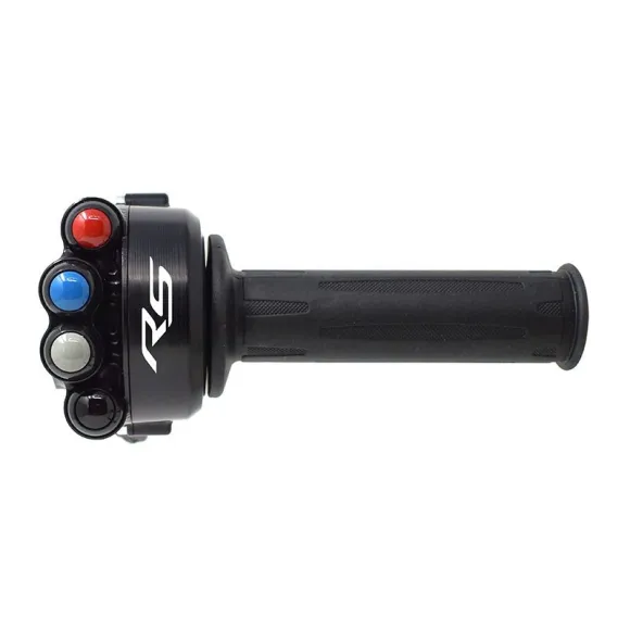 Throttle twist grip with integrated controls for BMW RS