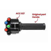 Throttle twist grip with integrated controls for Honda CBR 1000 RR-R