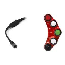 Panneau de bouton-poussoir de route gauche pour Ducati Panigale V4/S/R (Rouge)