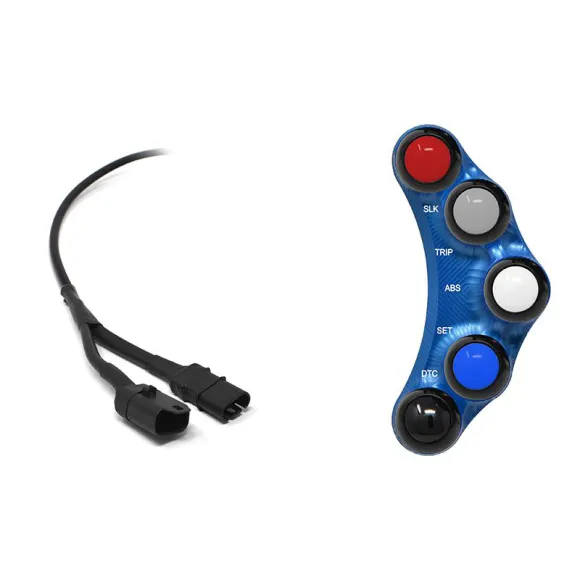 Left Racing Handlebar Switch for BMW S 1000 RR 2009/2014 (Blue)