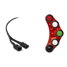 Racing left handlebar switch for BMW S 1000 RR HP4 (Red)