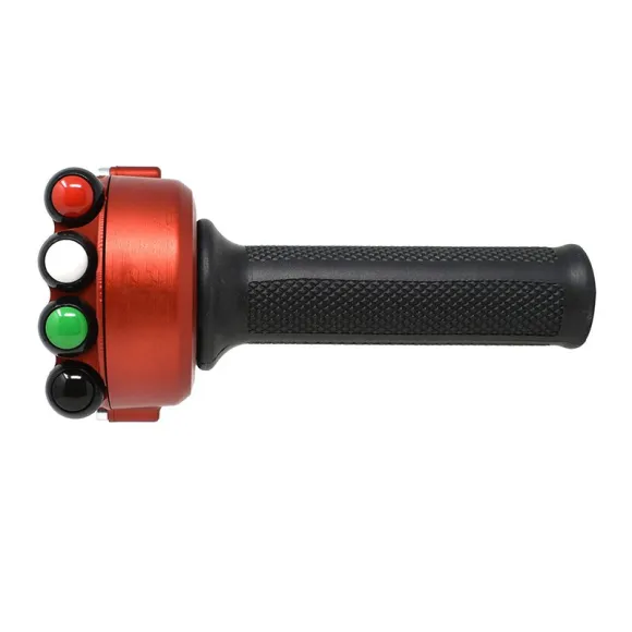 Throttle twist grip with integrated controls for BMW RR (Red)