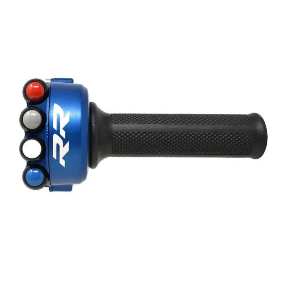 Throttle twist grip with integrated controls for BMW RR (Blue)