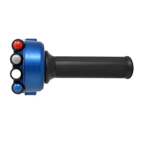 Throttle twist grip with integrated controls for BMW RR (Racing) (Blue)