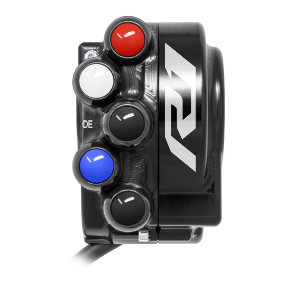 Throttle twist grip with integrated controls for Yamaha YZF-R1