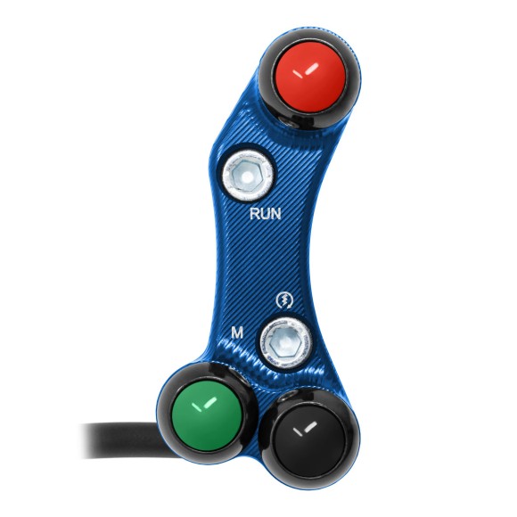 Right Street Handlebar Switch for BMW S 1000 R (Misaligned holes) (Blue)