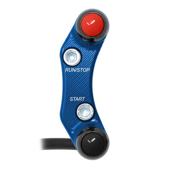 Right Street Handlebar Switch for Yamaha YZF-R3 (Misaligned holes) (Blue)