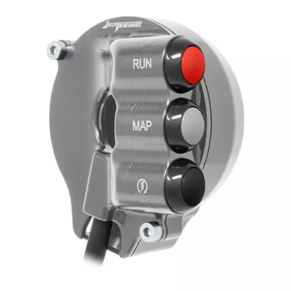 Commande d'accélérateur avec commodo de guidon intégré pour Aprilia RSV4/TUONO V4 (Titane)