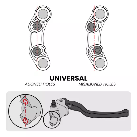 Right Street Handlebar Switch for MV Agusta F4 (Universal holes) (Red)