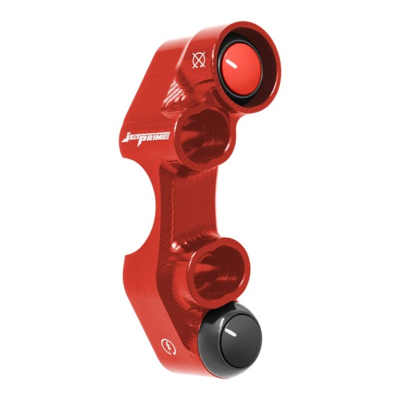 Commodo de guidon Routier droit pour MV Agusta F4 (Trous universels) (Rouge)