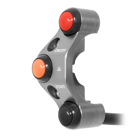 Pulsantiera aggiuntiva per comando gas rapido per Triumph Trident 660 (Titanio)