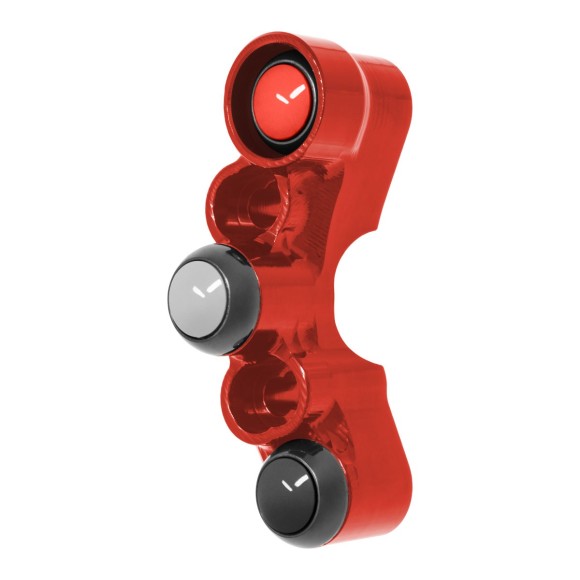 Commodo de guidon Routier droit pour Yamaha YZF-R7 (Trous universels) (Rouge)