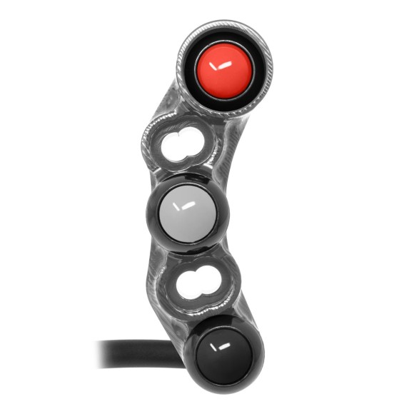 Right Street Handlebar Switch for Yamaha YZF-R7 (Universal holes) (Titanium)