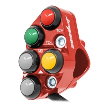 Commodo de guidon Racing gauche pour Aprilia Tuono V4 (Rouge) 2