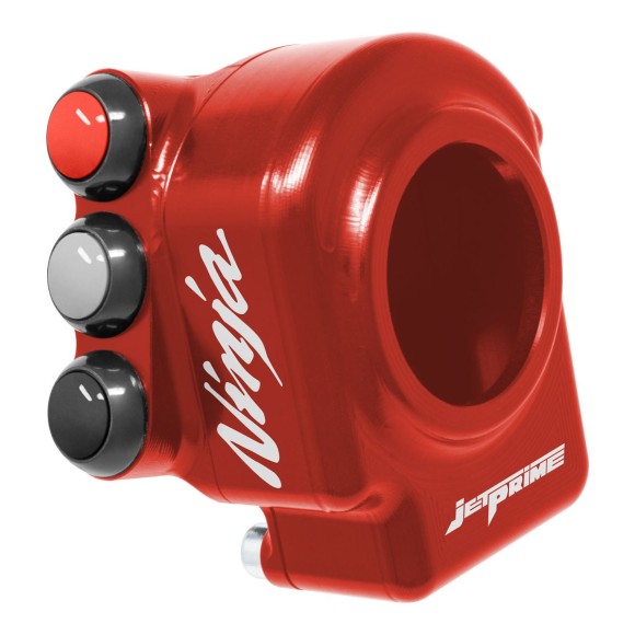 Cover comando gas con pulsantiera integrata per Kawasaki Ninja ZX-10R/R (Rosso)