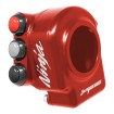Cache de commande d'accélérateur avec commodo de guidon intégré pour Kawasaki Ninja ZX-10R/R (Rouge)