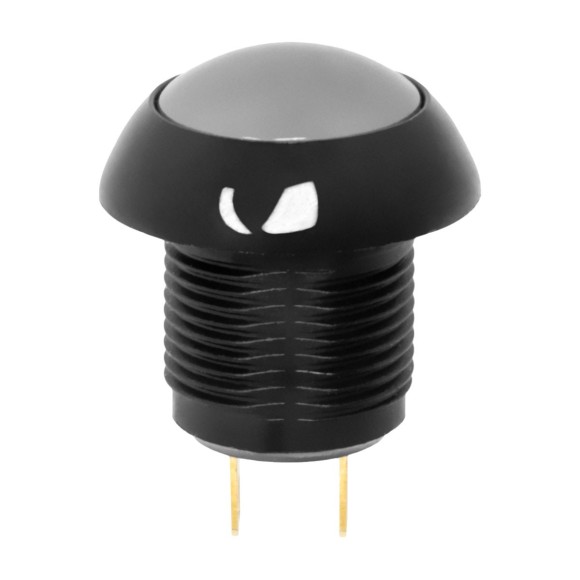 Bouton-poussoir à accrochage pour commodo de guidon Jetprime (Finition brillante) (Gris)