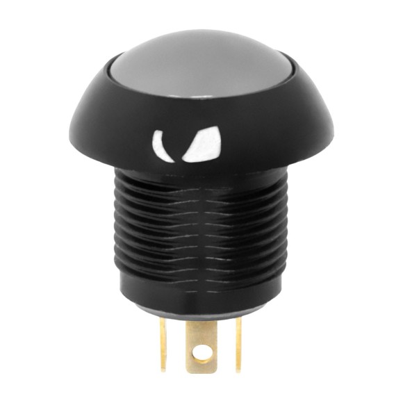 Bouton-poussoir NC pour commodo de guidon Jetprime (Finition brillante) (Gris)