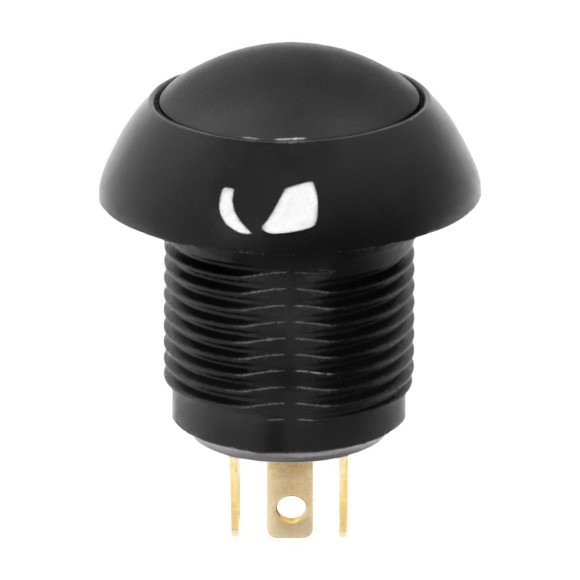 Bouton-poussoir NC pour commodo de guidon Jetprime (Finition brillante) (Noir)