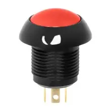 Bouton-poussoir NC pour commodo de guidon Jetprime (Finition brillante) (Rouge)