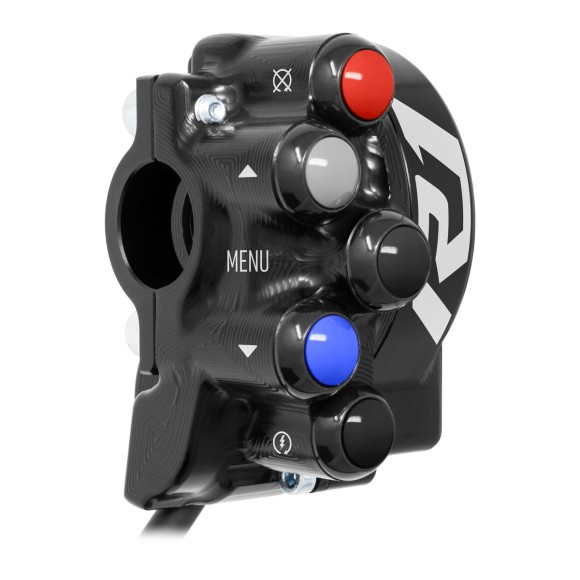 Cache de commande d'accélérateur avec commodo de guidon intégré pour Yamaha YZF-R1