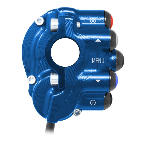Cover comando gas con pulsantiera integrata per Yamaha YZF-R1 (Blu)