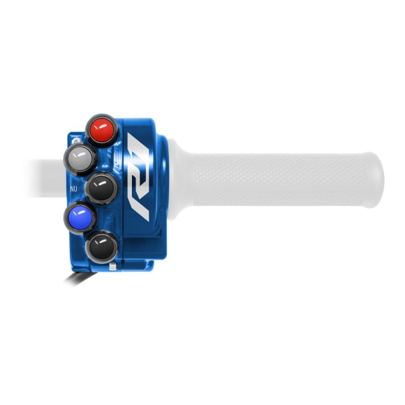 Gassteuerung Abdeckung mit integriertem Lenkerschalter für Yamaha YZF-R1 (Blau)