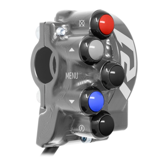 Cover comando gas con pulsantiera integrata per Yamaha YZF-R1 (Titanio)
