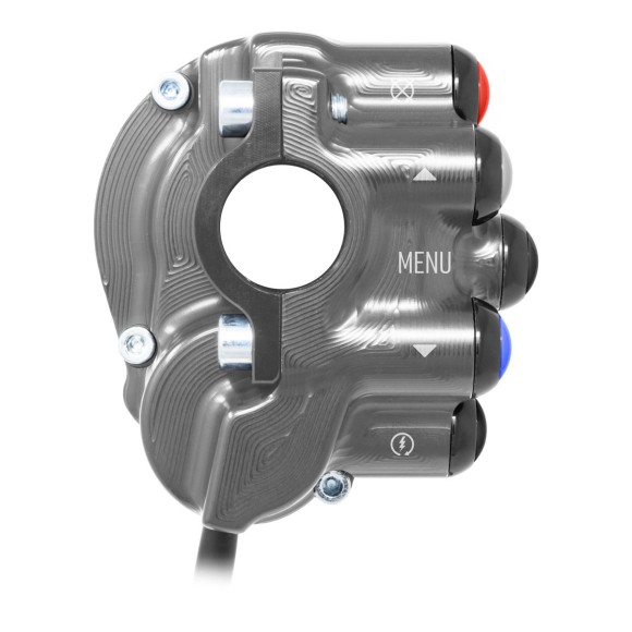 Cache de commande d'accélérateur avec commodo de guidon intégré pour Yamaha YZF-R1 (Titane)