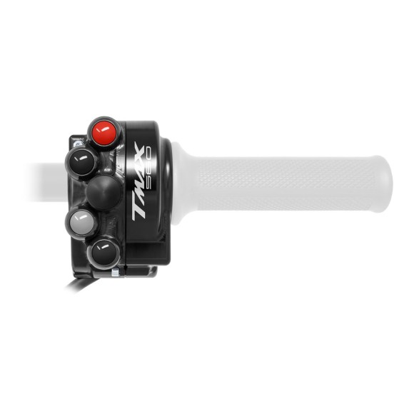 Throttle control cover with integrated handlebar switch for Yamaha T-MAX 560