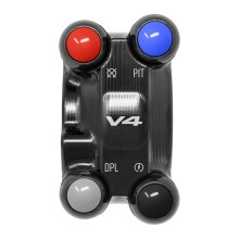 Cache de commande d'accélérateur avec commodo de guidon intégré pour Ducati Panigale V4 R