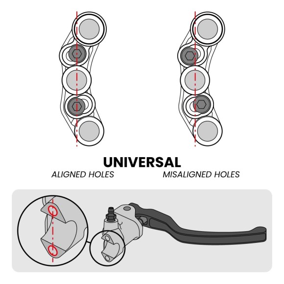 Right Racing Handlebar Switch for Ducati Hypermotard V2 (Universal holes)