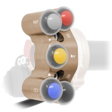 Pulsantiera aggiuntiva Enduro per comando gas rapido per Aprilia Tuareg 660 (Bronzo) 2