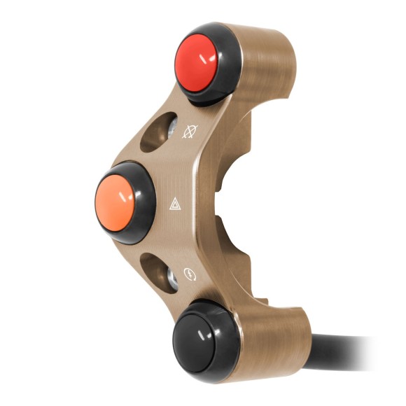 Zusätzlicher Lenkerschalter für Schnellgasgriff für Triumph Daytona 660 (Bronze)