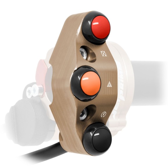 Pulsantiera aggiuntiva per comando gas rapido per Triumph Speed Twin 900 (Bronzo)