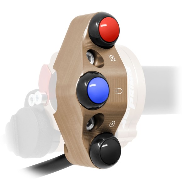 Additional Racing handlebar switch for quick throttle for Ducati Hypermotard 698 Mono (Bronze)